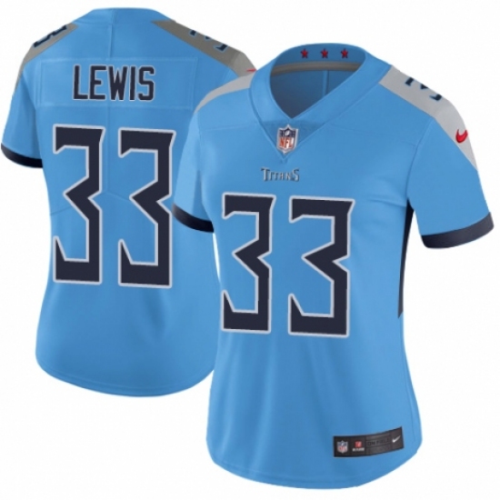 Women's Nike Tennessee Titans #33 Dion Lewis Light Blue Alternate Vapor Untouchable Limited Player NFL Jersey - Ujersey