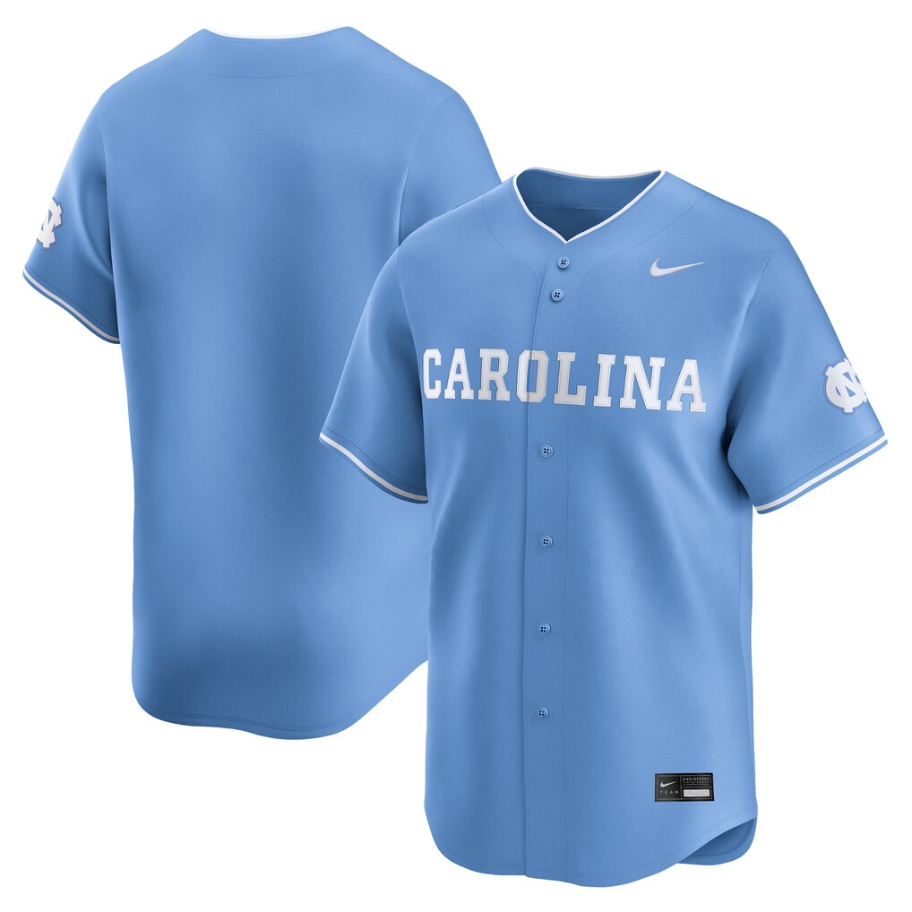 Men's Nike Carolina Blue North Carolina Tar Heels Baseball Limited Jersey - ujerseystore