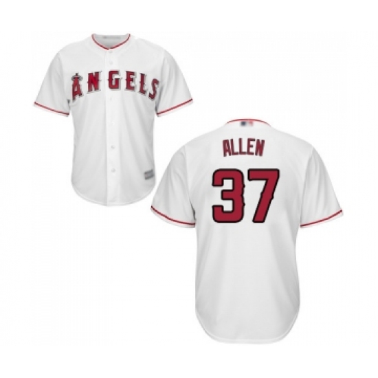 Youth Los Angeles Angels of Anaheim #37 Cody Allen Replica White Home Cool Base Baseball Jersey - Ujersey