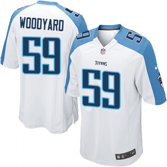 Men's Nike Tennessee Titans #59 Wesley Woodyard Game White NFL Jersey - Ujersey
