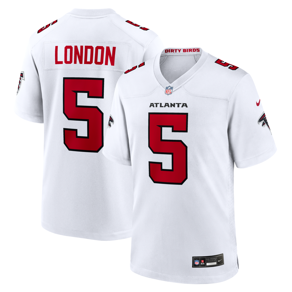 Men's Atlanta Falcons Drake London Nike White Game Jersey - U-jersey