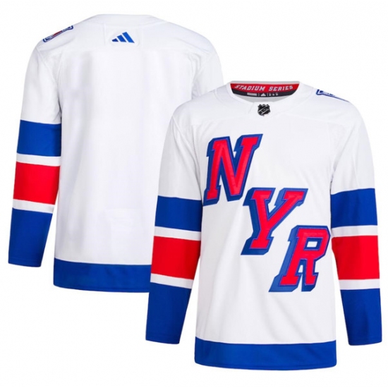 Men's New York Rangers Blank White 2024 Stadium Series Stitched Jersey - Ujersey