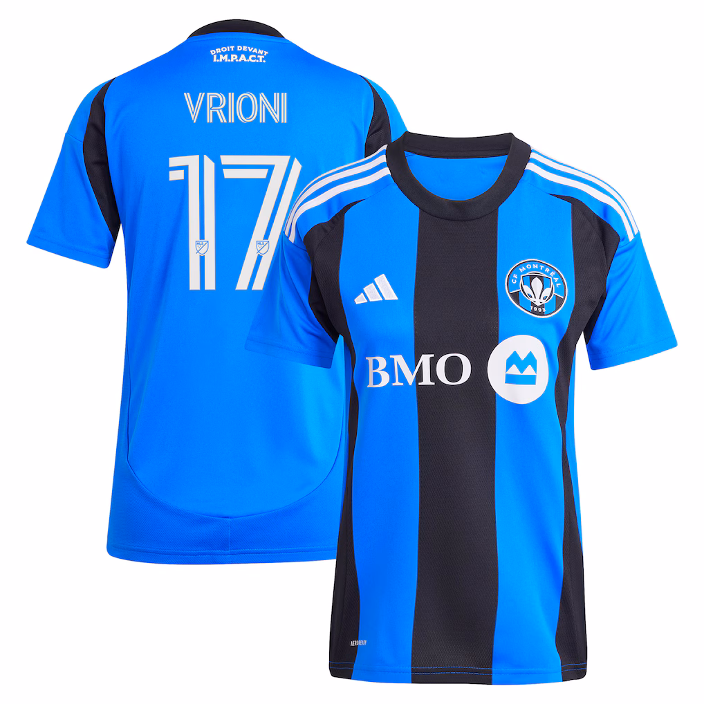 Women's CF Montreal Giacomo Vrioni adidas Blue 2025 Montréal Original Replica Player Jersey - Ujersey NHL