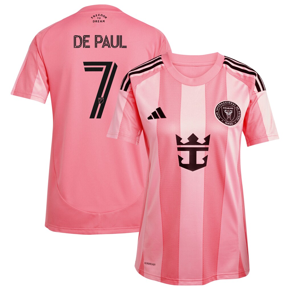 Women's Inter Miami CF Rodrigo De Paul adidas Light Pink 2025 Euforia Replica Player Jersey - Ujersey