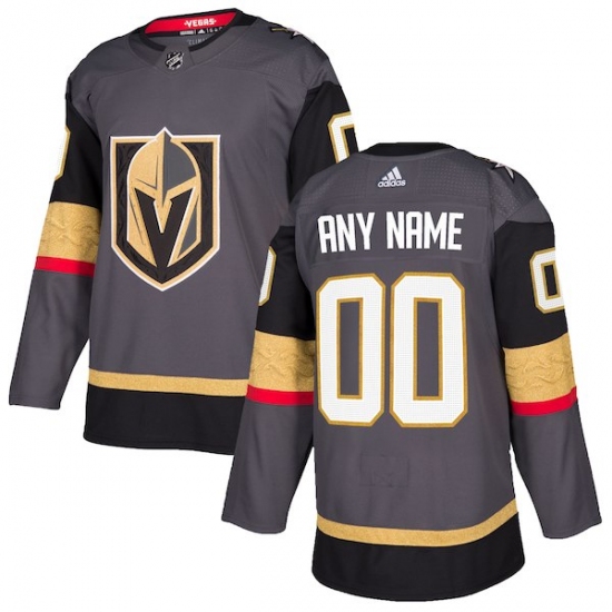 Men's Vegas Golden Knights adidas Gray Authentic Custom Jersey - Ujersey