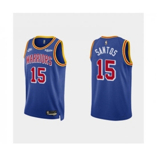 Mens Golden State Warriors #15 Gui Santos 2022 Royal Stitched Basketball Jersey - Ujersey