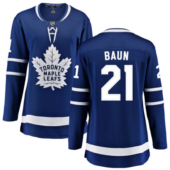 Women's Toronto Maple Leafs #21 Bobby Baun Fanatics Branded Royal Blue Home Breakaway NHL Jersey - Ujersey