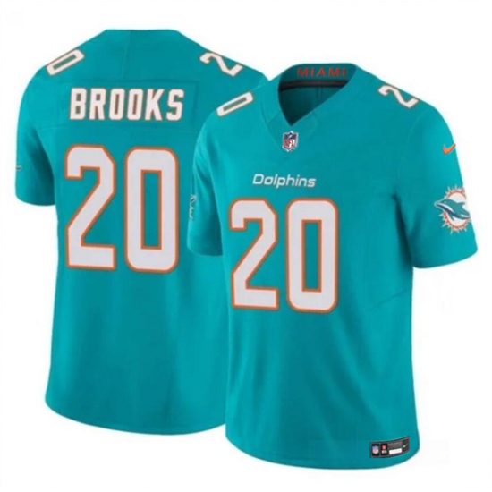 Men's Miami Dolphins #20 Jordyn Brooks Aqua 2024 F.U.S.E Vapor Limited Football Stitched Jersey - Ujersey
