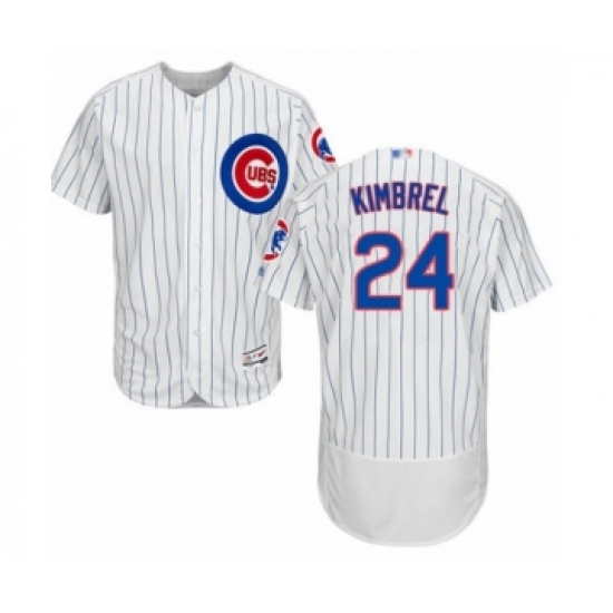 Men's Chicago Cubs #24 Craig Kimbrel White Home Flex Base Authentic Collection Baseball Player Jersey - Ujersey