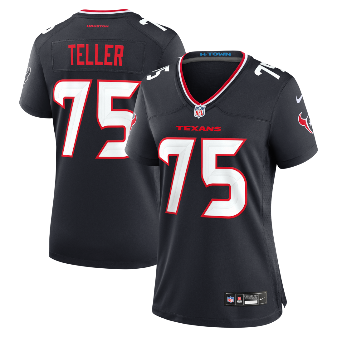 Women's Houston Texans Wyatt Teller Nike Navy Team Game Jersey - Ujersey