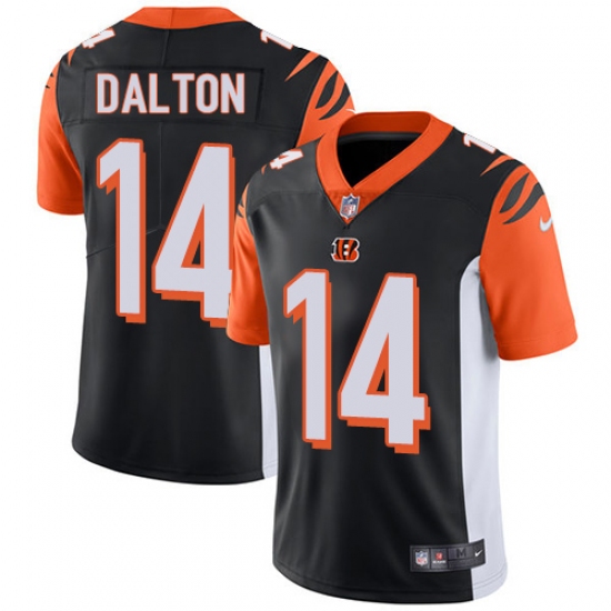 Men's Nike Cincinnati Bengals #14 Andy Dalton Vapor Untouchable Limited Black Team Color NFL Jersey - Ujersey