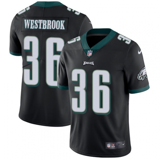 Youth Nike Philadelphia Eagles #36 Brian Westbrook Black Alternate Vapor Untouchable Limited Player NFL Jersey - Ujersey