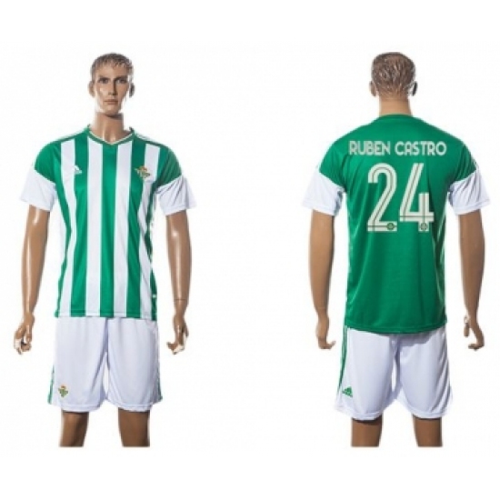 Real Betis #24 Ruben Castro Home Soccer Club Jersey
