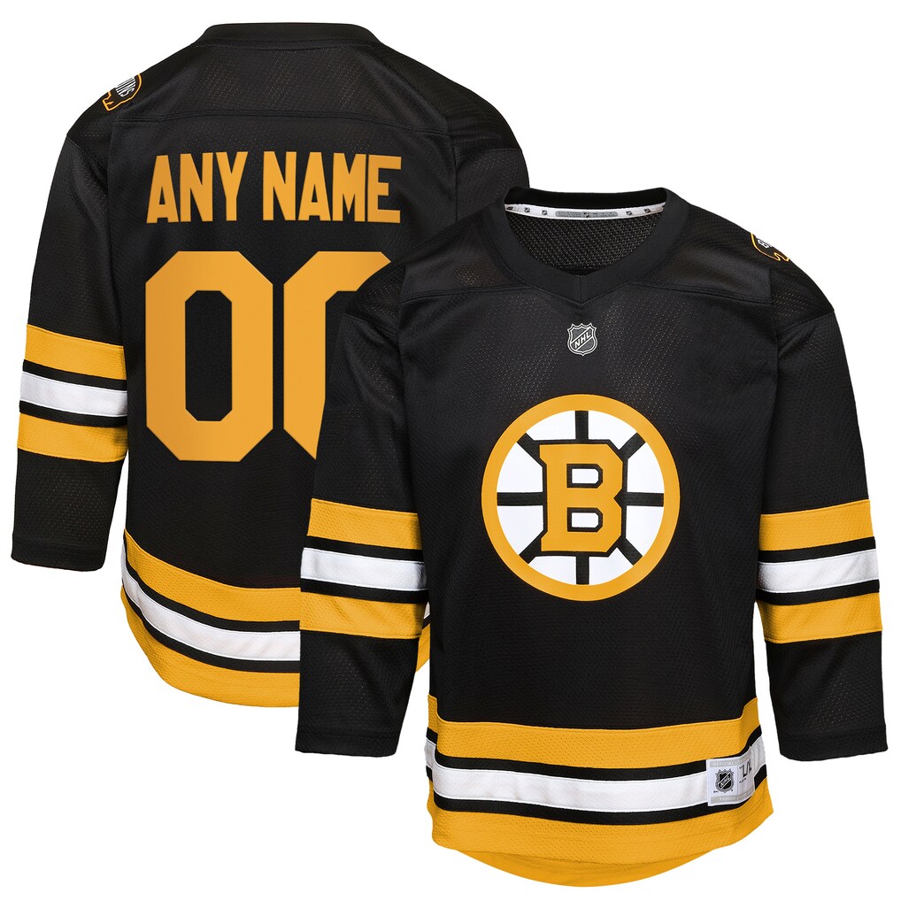 Youth Boston Bruins Black Home Custom Replica Jersey - Ujersey NFL Shop