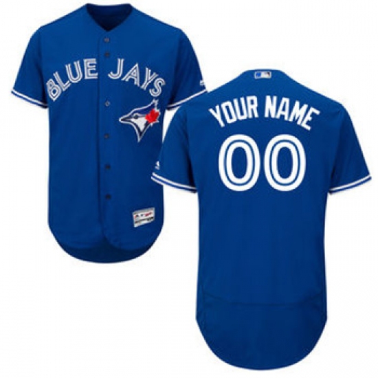 Men's Toronto Blue Jays Majestic Flex Base Authentic Collection Blue Custom Jersey - Ujersey