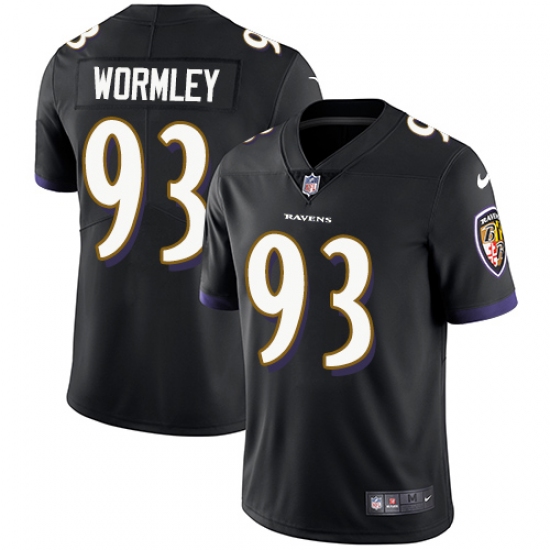 Youth Nike Baltimore Ravens #93 Chris Wormley Black Alternate Vapor Untouchable Limited Player NFL Jersey - Ujersey