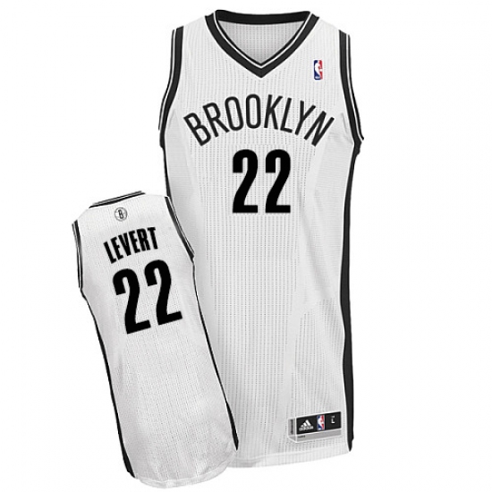 Men's Adidas Brooklyn Nets #22 Caris LeVert Authentic White Home NBA Jersey - Ujersey