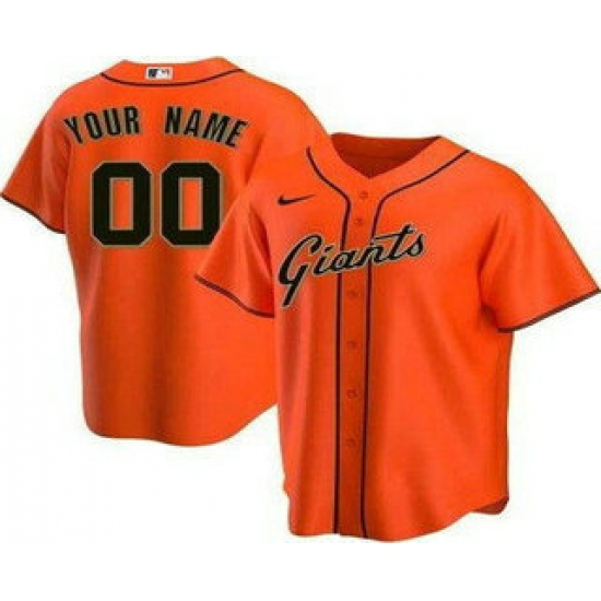 Men's San Francisco Giants Customized Orange Cool Base Jersey - Ujersey