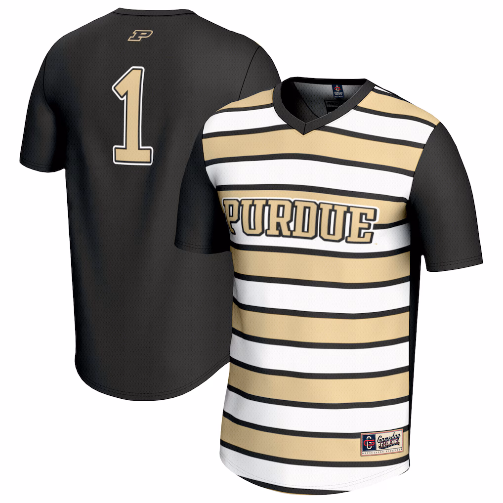 Youth GameDay Greats #1 Black Purdue Boilermakers Lightweight Soccer Fashion Jersey - Ujersey Shop
