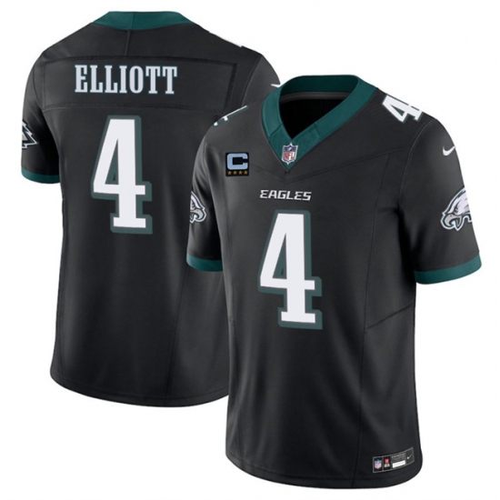 Men's Philadelphia Eagles #4 Jake Elliott Black 2025 F.U.S.E. With 4-Star C Vapor Untouchable Limited Throwback Stitched Football Jersey