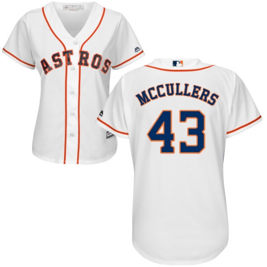 Women's Majestic Houston Astros #43 Lance McCullers Authentic White Home Cool Base MLB Jersey - Ujersey