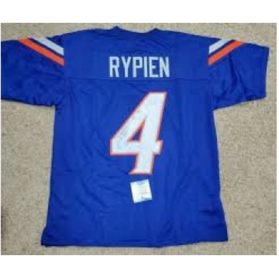 Mens Boise State Broncos #4 Brett Rypien Nike Royal College Football Jersey - Ujersey