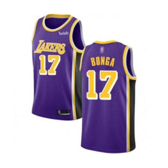Women's Los Angeles Lakers #17 Isaac Bonga Authentic Purple Basketball Jersey - Statement Edition