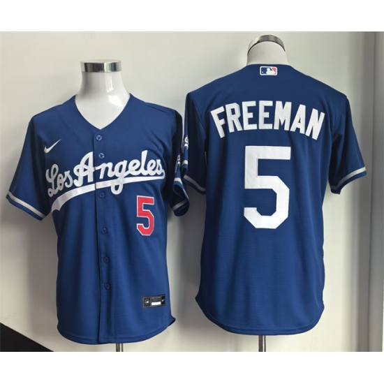 Men's Los Angeles Dodgers #5 Freddie Freeman Royal 2026 Gold Collection Stadium Stitched Baseball Jersey - Ujersey