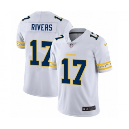 Men's Los Angeles Chargers #17 Philip Rivers White Team Logo Cool Edition Jersey - Ujersey