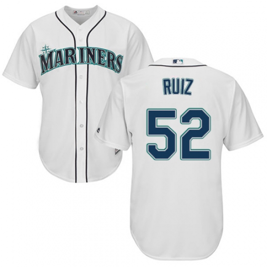 Youth Majestic Seattle Mariners #52 Carlos Ruiz Authentic White Home Cool Base MLB Jersey - Ujersey