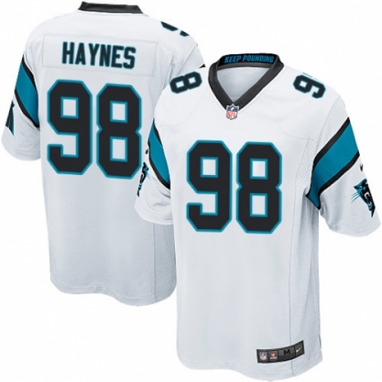 Men's Nike Carolina Panthers #98 Marquis Haynes Game White NFL Jersey - Ujersey