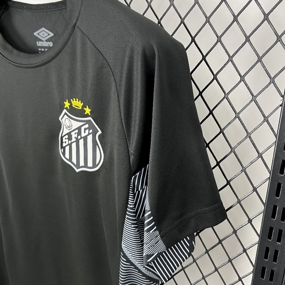 Santos FC Soccer Jersey Black Goalkeeper Custom Shirt 2025 - ujerseystore