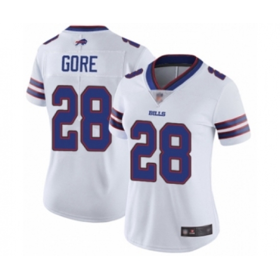 Women's Buffalo Bills #28 Frank Gore White Vapor Untouchable Limited Player Football Jersey - Ujersey