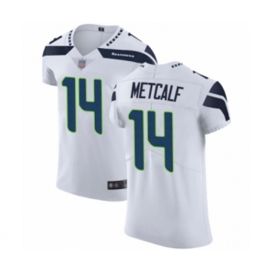 Men's Seattle Seahawks #14 D.K. Metcalf White Vapor Untouchable Elite Player Football Jersey - Ujersey