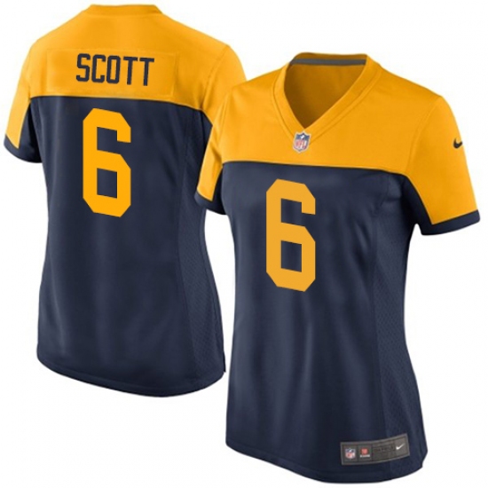 Women's Nike Green Bay Packers #6 JK Scott Limited Navy Blue Alternate NFL Jersey - Ujersey