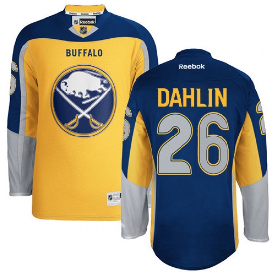 Men's Reebok Buffalo Sabres #26 Rasmus Dahlin Authentic Gold New Third NHL Jersey - Ujersey