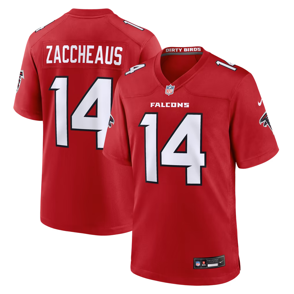 Men's Atlanta Falcons Olamide Zaccheaus Nike Red Team Game Jersey