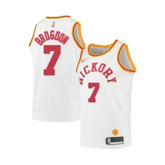 Women's Indiana Pacers #7 Malcolm Brogdon Swingman White Hardwood Classics Basketball Jersey