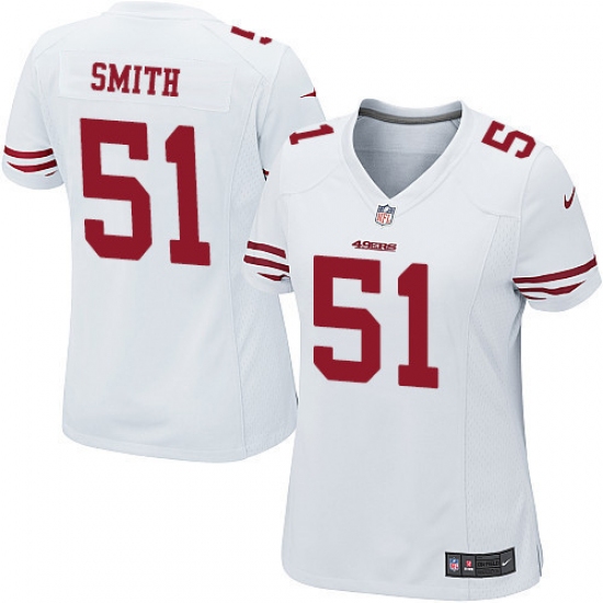 Women's Nike San Francisco 49ers #51 Malcolm Smith Game White NFL Jersey - Ujersey