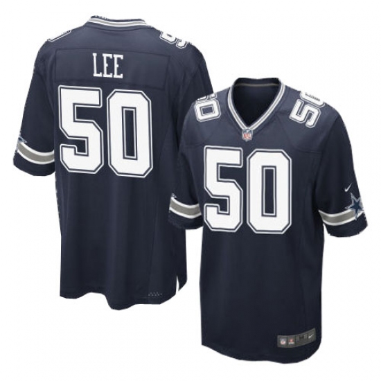 Men's Nike Dallas Cowboys #50 Sean Lee Game Navy Blue Team Color NFL Jersey - Ujersey