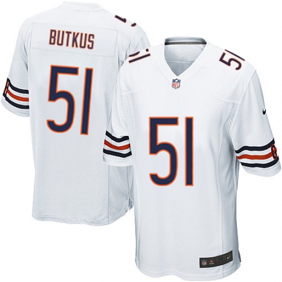 Men's Nike Chicago Bears #51 Dick Butkus Game White NFL Jersey - Ujersey