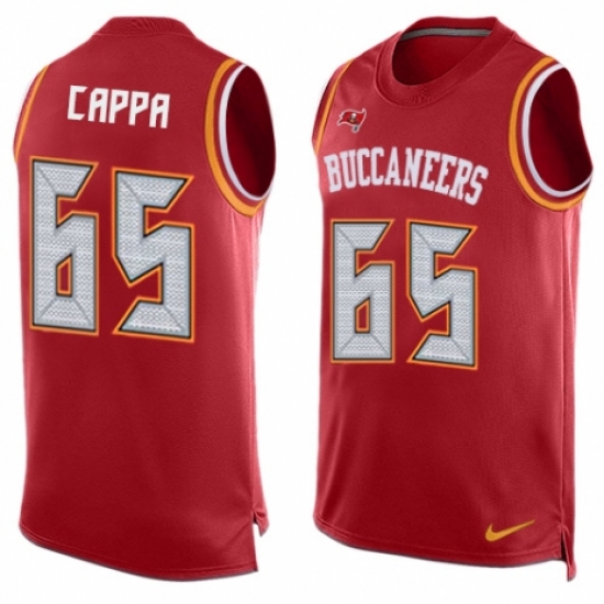 Men's Nike Tampa Bay Buccaneers #65 Alex Cappa Limited Red Player Name & Number Tank Top NFL Jersey - Ujersey