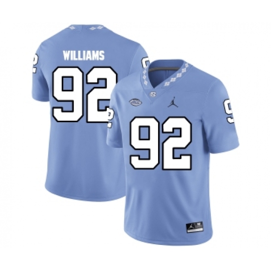 North Carolina Tar Heels 92 Sylvester Williams Blue College Football Jersey - Ujersey