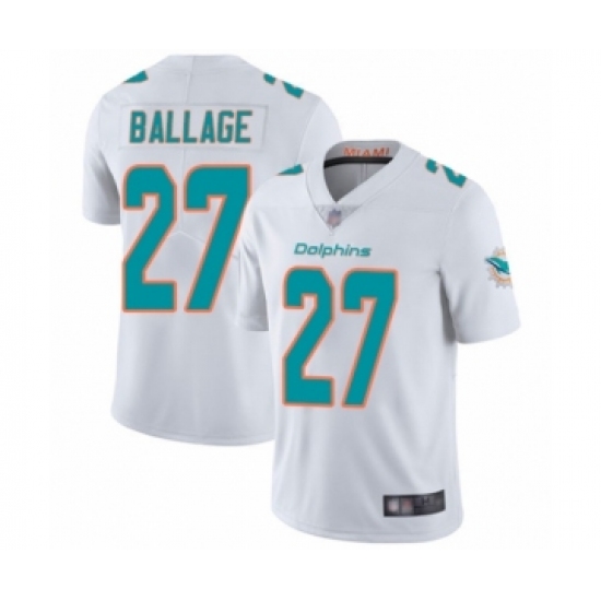Youth Miami Dolphins #27 Kalen Ballage White Vapor Untouchable Limited Player Football Jersey - Ujersey
