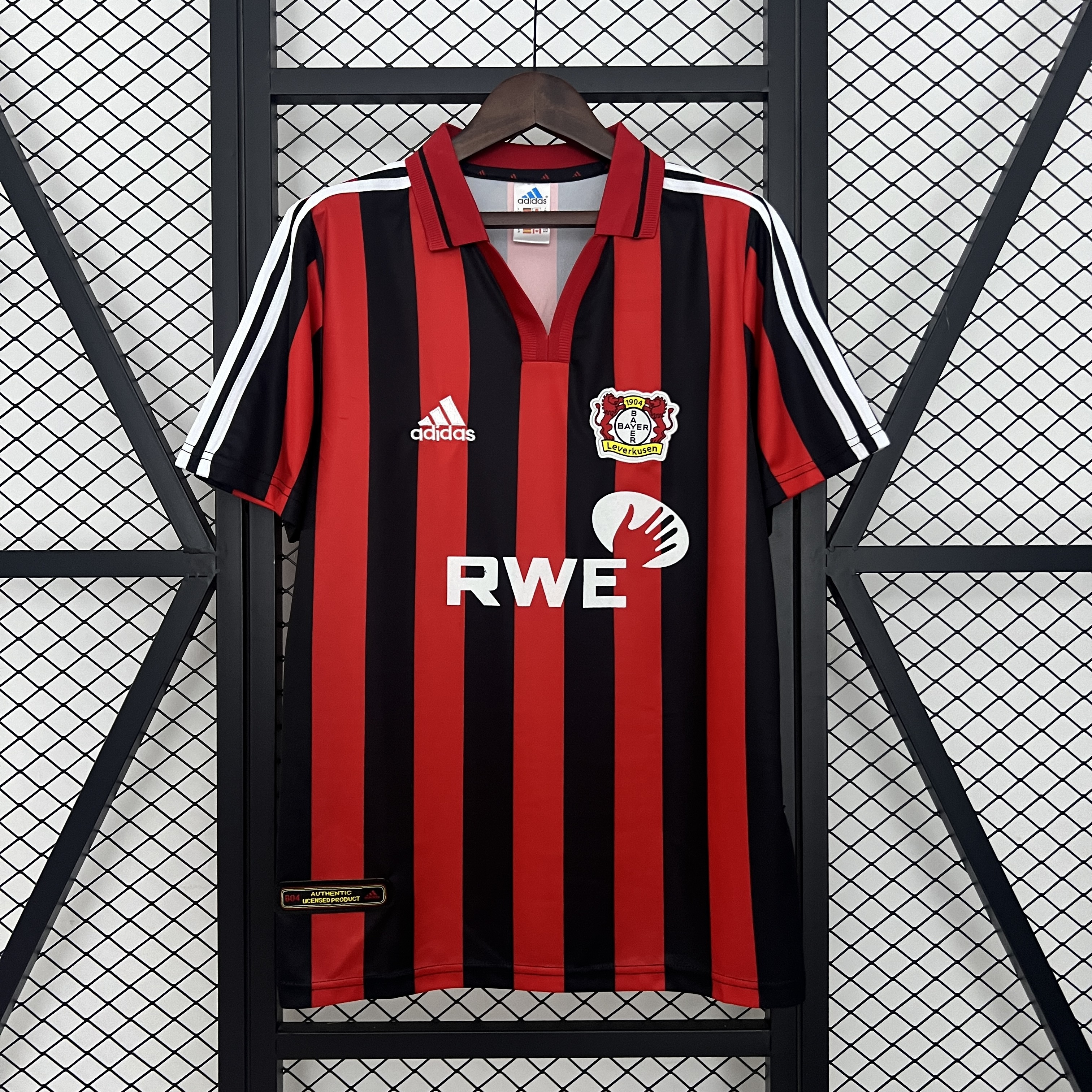 Bayer 04 Leverkusen Retro Soccer Jersey Home Custom Shirt 2001/02 - ujerseystore
