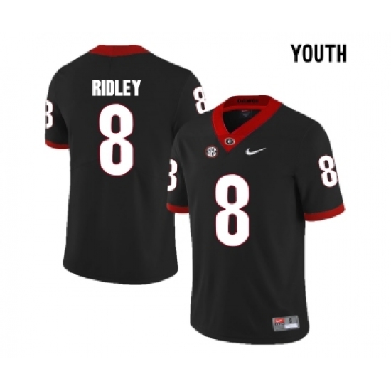 Georgia Bulldogs 8 Riley Ridley Black Youth College Football Jersey - Ujersey
