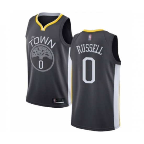 Women's Golden State Warriors #0 D'Angelo Russell Swingman Black Basketball Jersey - Statement Edition - Ujersey