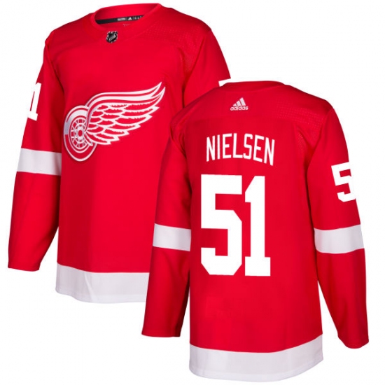 Men's Adidas Detroit Red Wings #51 Frans Nielsen Premier Red Home NHL Jersey - Ujersey