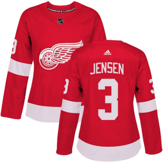 Women's Adidas Detroit Red Wings #3 Nick Jensen Authentic Red Home NHL Jersey - Ujersey
