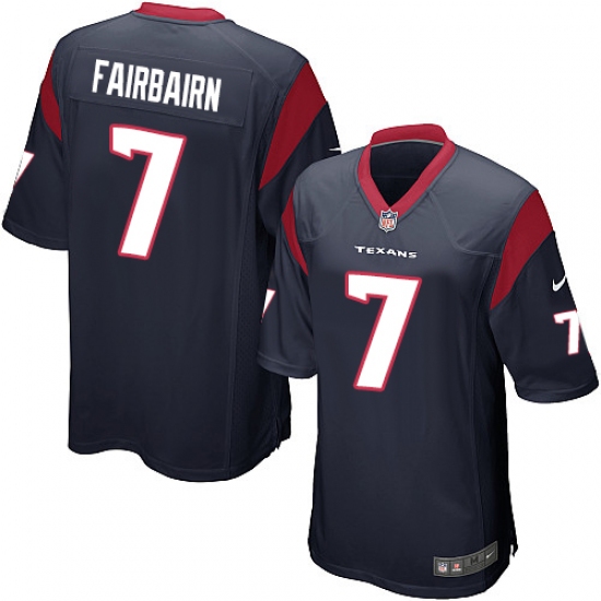 Men's Nike Houston Texans #7 Ka'imi Fairbairn Game Navy Blue Team Color NFL Jersey